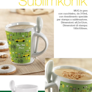 Mug con cucchiaino Sublimkonik