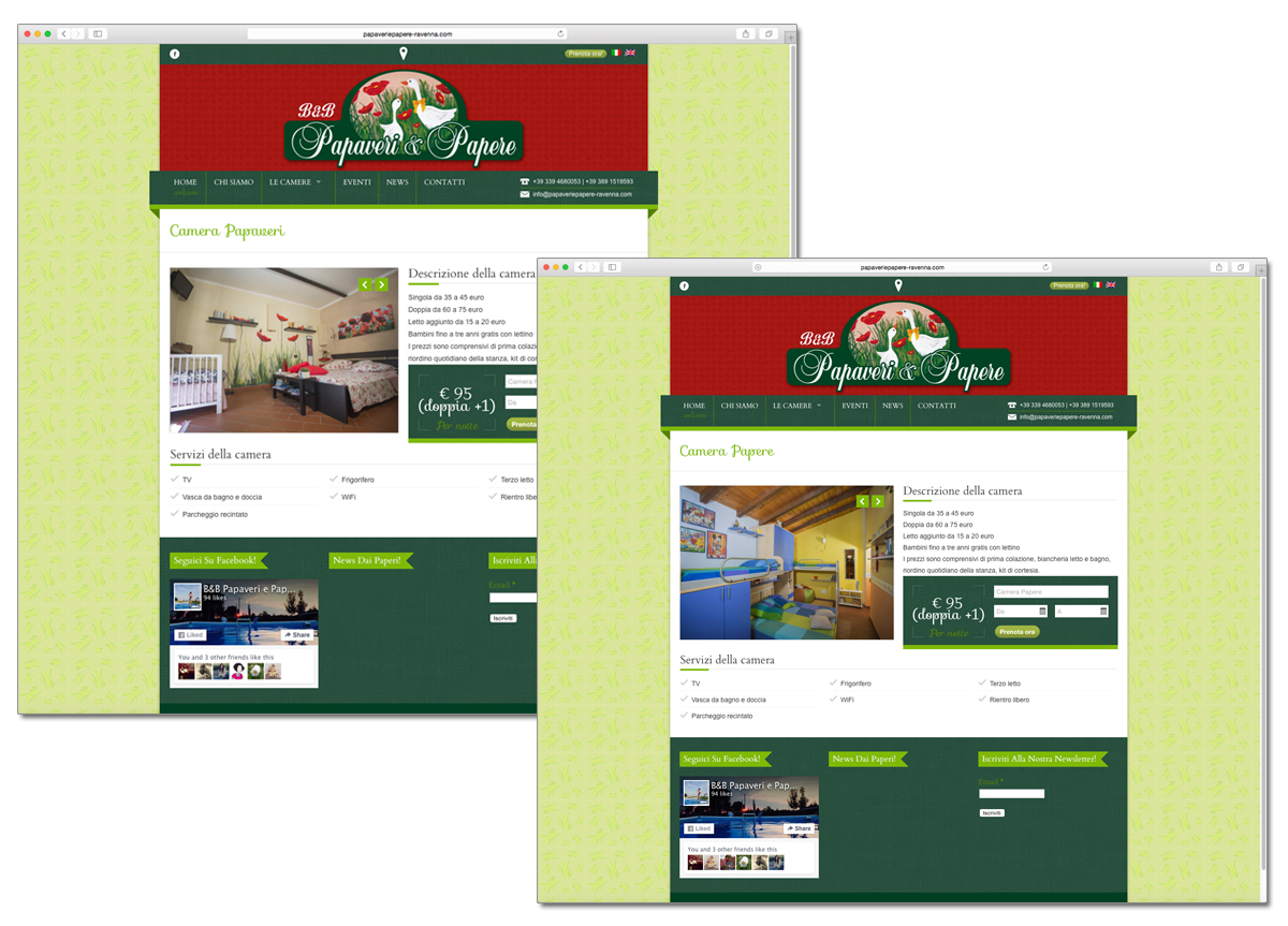 B&B Papaveri e Papere sito web ed immagine coordinata