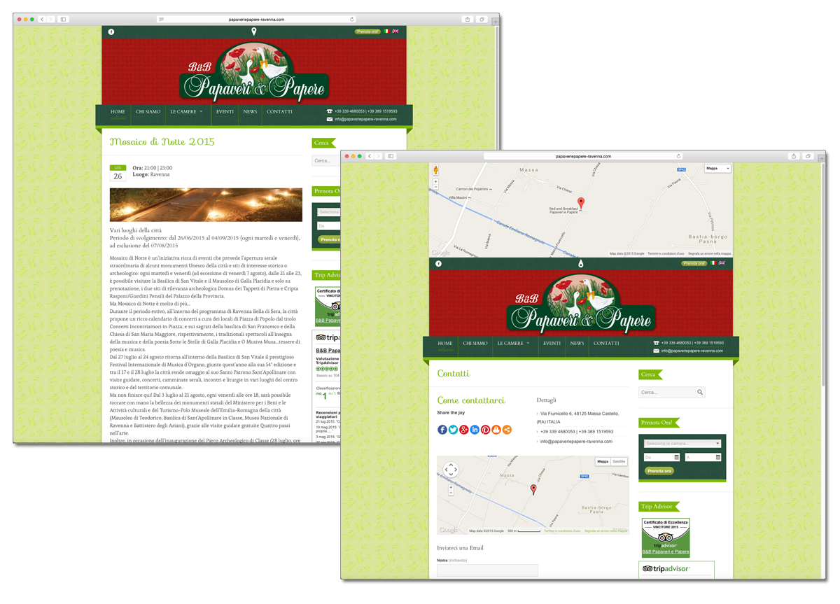 B&B Papaveri e Papere sito web ed immagine coordinata